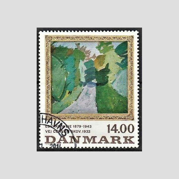 FRIMRKER DANMARK | 1991 - AFA 1006 - Maleriserie 4. - 14,00 Kr. Edvard Weie - God/Bedre gennemsnitskvalitet - Stemplet 