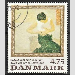 FRIMRKER DANMARK | 1991 - AFA 1005 - Maleriserie 4. - 4,75 Kr. Harald Giersing - God/Bedre gennemsnitskvalitet - Stemplet