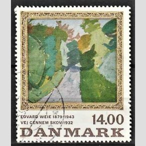 FRIMRKER DANMARK | 1991 - AFA 1006 - Maleriserie 4. - 14,00 Kr. Edvard Weie - God/Bedre gennemsnitskvalitet - Stemplet 