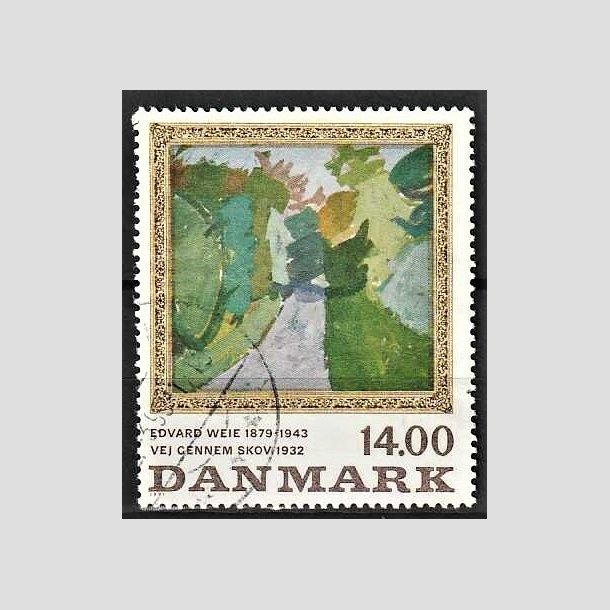 FRIMRKER DANMARK | 1991 - AFA 1006 - Maleriserie 4. - 14,00 Kr. Edvard Weie - God/Bedre gennemsnitskvalitet - Stemplet 