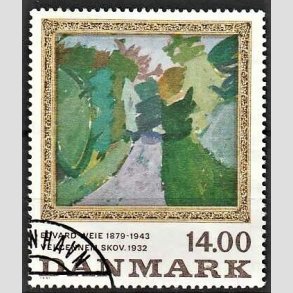 FRIMRKER DANMARK | 1991 - AFA 1006 - Maleriserie 4. - 14,00 Kr. Edvard Weie - God/Bedre gennemsnitskvalitet - Stemplet 