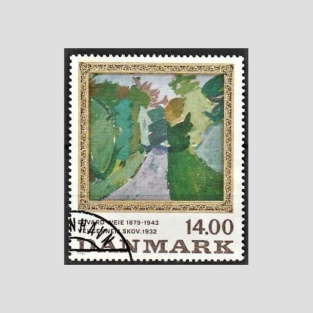 FRIMRKER DANMARK | 1991 - AFA 1006 - Maleriserie 4. - 14,00 Kr. Edvard Weie - God/Bedre gennemsnitskvalitet - Stemplet 