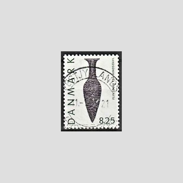 FRIMRKER DANMARK | 1992 - AFA 1010 - Nationalmuseets samlinger - 8,25 Kr. grn/sort - God/Bedre gennemsnitskvalitet - Stemplet
