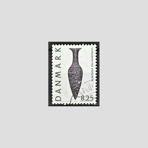 FRIMRKER DANMARK | 1992 - AFA 1010 - Nationalmuseets samlinger - 8,25 Kr. grn/sort - God/Bedre gennemsnitskvalitet - Stemplet