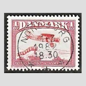 FRIM�RKER DANMARK | 1981 - AFA 739 - Flyvning - 1,60 Kr. r�d - Pragt Stemplet Nordborg