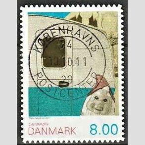 FRIM�RKER DANMARK | 2011 - AFA 1653Ea - Campingliv - 8,00 Kr. flerfarvet - Lux Stemplet