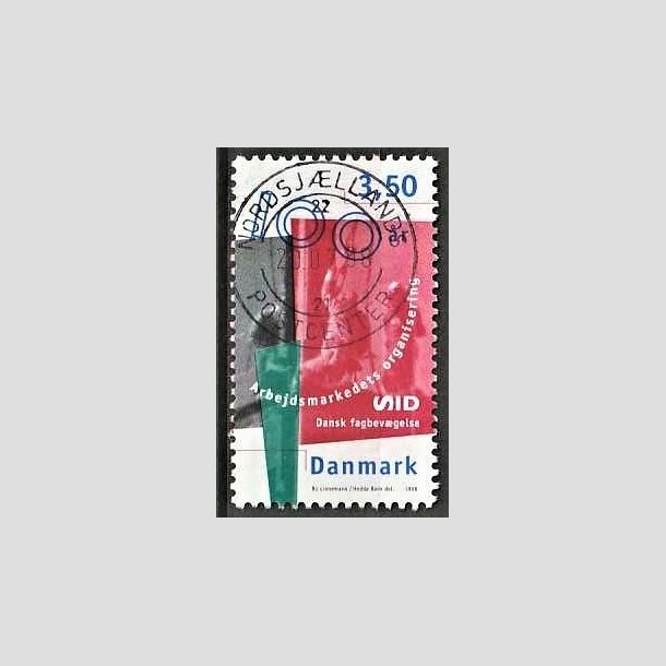 FRIMRKER DANMARK | 1998 - AFA 1164 - Arbejdsmarkedets organisering 100 r - 3,50 Kr. flerfarvet - Pragt Stemplet 