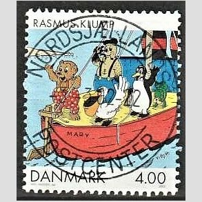 FRIMRKER DANMARK | 2002 - AFA 1307 - Danske tegneserier - 4,00 Kr. Rasmus Klump - Pragt Stemplet 