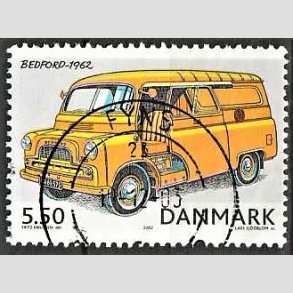 FRIM�RKER DANMARK | 2002 - AFA 1322 - Postk�ret�jer - 5,50 Kr. flerfarvet - Pragt Stemplet Odder
