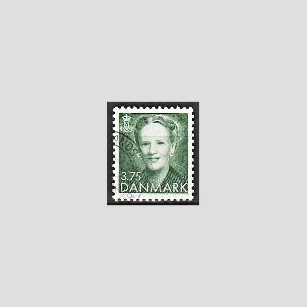 FRIMRKER DANMARK | 1991 - AFA 0982 - Dronning Margrethe - 3,75 Kr. grn - God/Bedre gennemsnitskvalitet - Stemplet