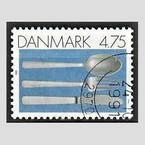 FRIMRKER DANMARK | 1991 - AFA 0997 - Dansk Brugskunst - 4,75 Kr. flerfarvet - Alm. god gennemsnitskvalitet - Stemplet (Photo eksempel)
