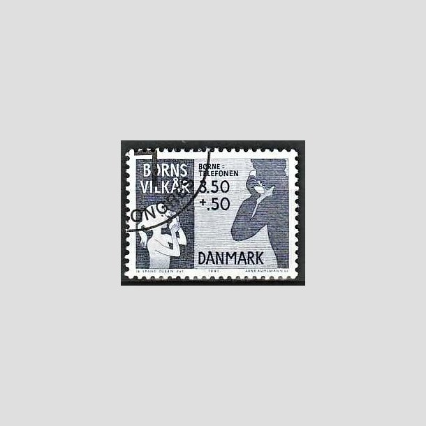 FRIMRKER DANMARK | 1991 - AFA 0992 - Brns vilkr - 3,50 Kr. + 50 re bl - God/Bedre gennemsnitskvalitet - Stemplet