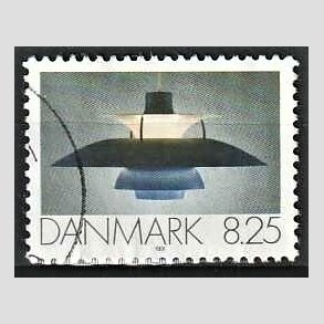 FRIMRKER DANMARK | 1991 - AFA 0998 - Dansk Brugskunst - 8,25 Kr. flerfarvet - Pnt Stemplet