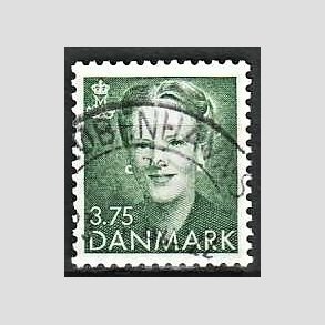 FRIMRKER DANMARK | 1991 - AFA 0982 - Dronning Margrethe - 3,75 Kr. grn - God/Bedre gennemsnitskvalitet - Stemplet