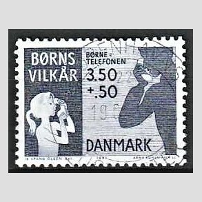 FRIMRKER DANMARK | 1991 - AFA 0992 - Brns vilkr - 3,50 Kr. + 50 re bl - God/Bedre gennemsnitskvalitet - Stemplet