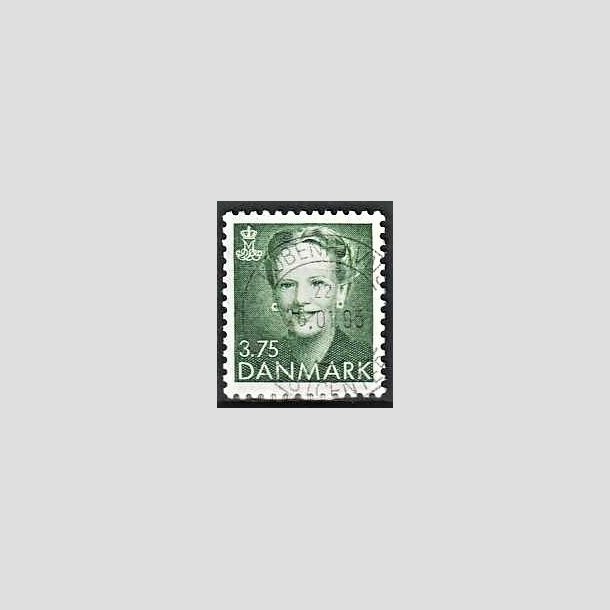 FRIMRKER DANMARK | 1991 - AFA 0982 - Dronning Margrethe - 3,75 Kr. grn - God/Bedre gennemsnitskvalitet - Stemplet