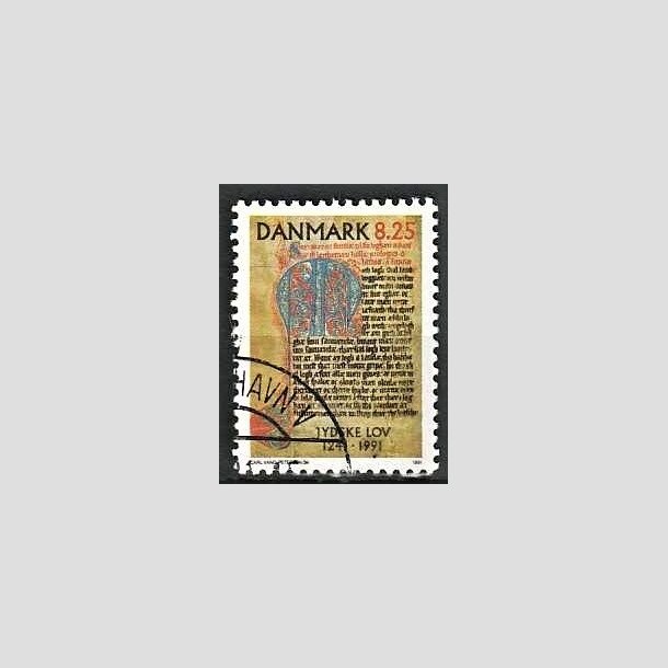 FRIMRKER DANMARK | 1991 - AFA 0991 - Jydske Lov 750 r. - 8,25 Kr. flerfarvet - God/Bedre gennemsnitskvalitet - Stemplet