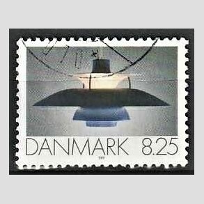FRIMRKER DANMARK | 1991 - AFA 0998 - Dansk Brugskunst - 8,25 Kr. flerfarvet - Pnt Stemplet