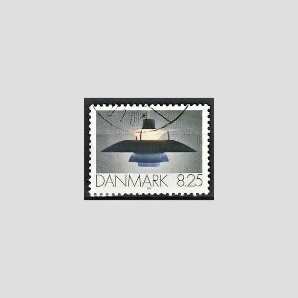 FRIMRKER DANMARK | 1991 - AFA 0998 - Dansk Brugskunst - 8,25 Kr. flerfarvet - Pnt Stemplet