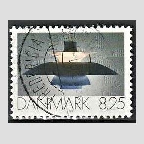 FRIMRKER DANMARK | 1991 - AFA 0998 - Dansk Brugskunst - 8,25 Kr. flerfarvet - Pnt Stemplet