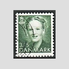 FRIMRKER DANMARK | 1991 - AFA 0982 - Dronning Margrethe - 3,75 Kr. grn - God/Bedre gennemsnitskvalitet - Stemplet