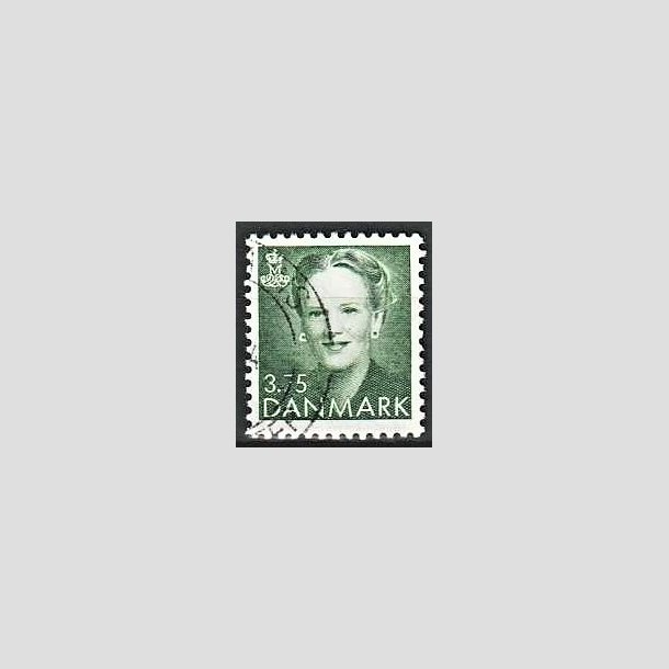 FRIMRKER DANMARK | 1991 - AFA 0982 - Dronning Margrethe - 3,75 Kr. grn - God/Bedre gennemsnitskvalitet - Stemplet