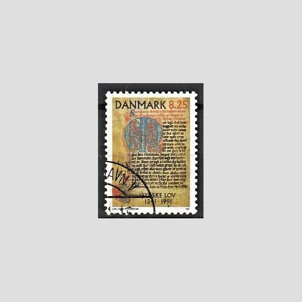 FRIMRKER DANMARK | 1991 - AFA 0991 - Jydske Lov 750 r. - 8,25 Kr. flerfarvet - God/Bedre gennemsnitskvalitet - Stemplet