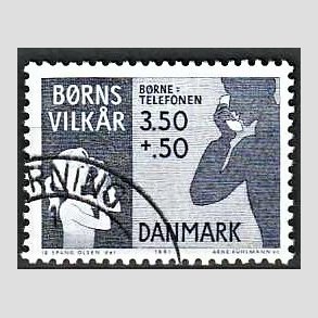 FRIMRKER DANMARK | 1991 - AFA 0992 - Brns vilkr - 3,50 Kr. + 50 re bl - God/Bedre gennemsnitskvalitet - Stemplet