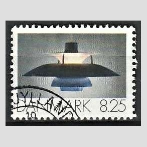 FRIMRKER DANMARK | 1991 - AFA 0998 - Dansk Brugskunst - 8,25 Kr. flerfarvet - Pnt Stemplet