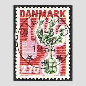 FRIM�RKER DANMARK | 1984 - AFA 796 - Plant et tr� - 2,70 Kr. r�d/gr�n - Pragt Stemplet Billund