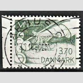 FRIM�RKER DANMARK | 1984 - AFA 797 - WM i billard - 3,70 Kr. gr�n - Pragt Stemplet �rhus C
