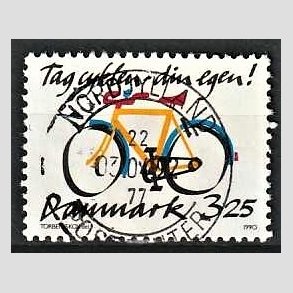 FRIMRKER DANMARK | 1990 - AFA 980 - Cykeltyveri - 3,25 Kr. flerfarvet - Pragt Stemplet