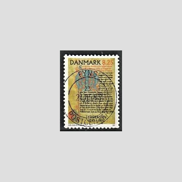 FRIMRKER DANMARK | 1991 - AFA 991 - Jyske Lov 750 r. - 8,25 Kr. flerfarvet - Lux Stemplet