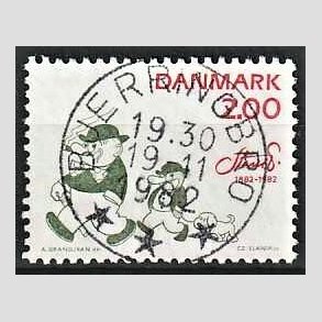 FRIM�RKER DANMARK | 1982 - AFA 762 - Storm P. - 2,00 Kr. r�d/gr�n - Pragt Stemplet Bjerringbro