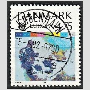FRIM�RKER DANMARK | 1991 - AFA 990 - Europam�rker rumflyvning - 4,75 Kr. flerfarvet - Pragt Stemplet K�benhavn