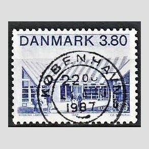 FRIM�RKER DANMARK | 1987 - AFA 883 - Europam�rker - 3,80 Kr. bl� - Pragt Stemplet