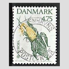 FRIM�RKER DANMARK | 1992 - AFA 1015 - Europam�rke Columbus - 4,75 Kr. gr�n/gul - Pragt Stemplet