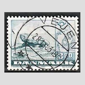 FRIM�RKER DANMARK | 1983 - AFA 770 - F�llesnordisk udgave - 3,50 Kr. bl� - Pragt Stemplet Vejen
