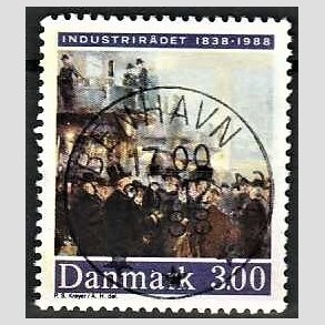 FRIM�RKER DANMARK | 1988 - AFA 913 - Industrir�det 150 �r - 3,00 Kr. flerfarvet - Pragt Stemplet K�benhavn 21