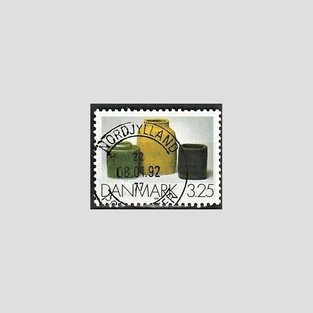 FRIMRKER DANMARK | 1991 - AFA 995 - Dansk Brugskunst - 3,25 Kr. flerfarvet - Pragt Stemplet Hillerd