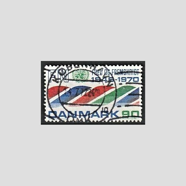 FRIMRKER DANMARK | 1970 - AFA 507 - FN 25 r. - 90 rd/bl/grn - Pragt Stemplet 