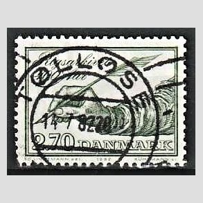 FRIM�RKER DANMARK | 1982 - AFA 755 - Rigsarkivet 400 �r - 2,70 Kr. gr�gr�n - Pragt Stemplet T�ll�se