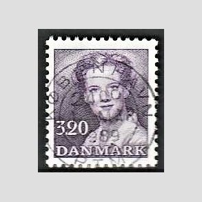 FRIMRKER DANMARK | 1988 - AFA 896 - Dronning Margrethe - 3,20 Kr. violet - Pragt Stemplet