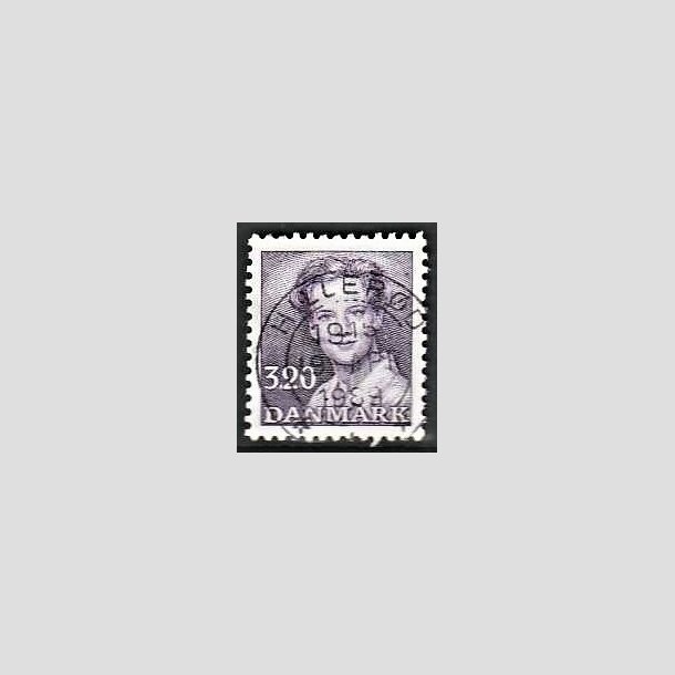 FRIMRKER DANMARK | 1988 - AFA 896 - Dronning Margrethe - 3,20 Kr. violet - Pragt Stemplet Hillerd