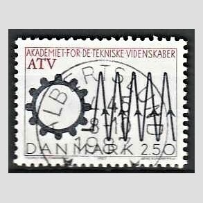 FRIMRKER DANMARK | 1987 - AFA 884 - Tekniske akademi 50 r - 2,50 Kr. sort/rd - Pragt Stemplet Albertslund