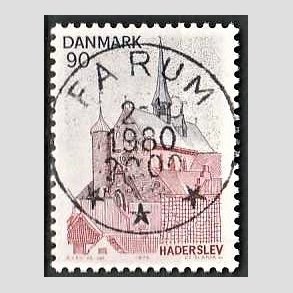 FRIM�RKER DANMARK | 1975 - AFA 598 - S�nderjylland - 90 �re r�d/brun/m�rkbl� - Pragt Stemplet Farum