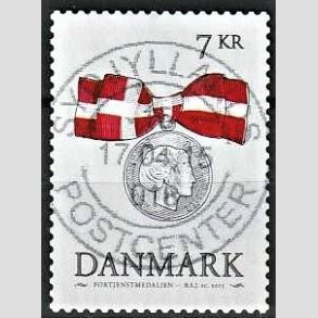 FRIM�RKER DANMARK | 2015 - AFA 1814 - Danske ordener - 7,00 Kr. flerfarvet - Pragt Stemplet