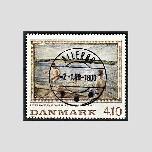 FRIMRKER DANMARK | 1988 - AFA 921 - Peter Hansen - 4,10 Kr. flerfarvet - Pragt Stemplet Allerd