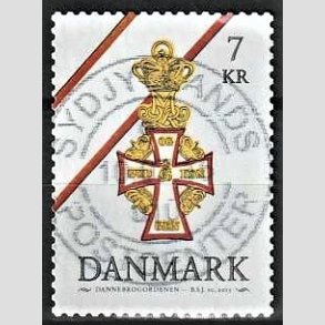 FRIM�RKER DANMARK | 2015 - AFA 1813 - Danske ordener - 7,00 Kr. flerfarvet - Pragt Stemplet