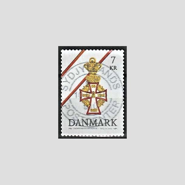 FRIMRKER DANMARK | 2015 - AFA 1813 - Danske ordener - 7,00 Kr. flerfarvet - Pragt Stemplet